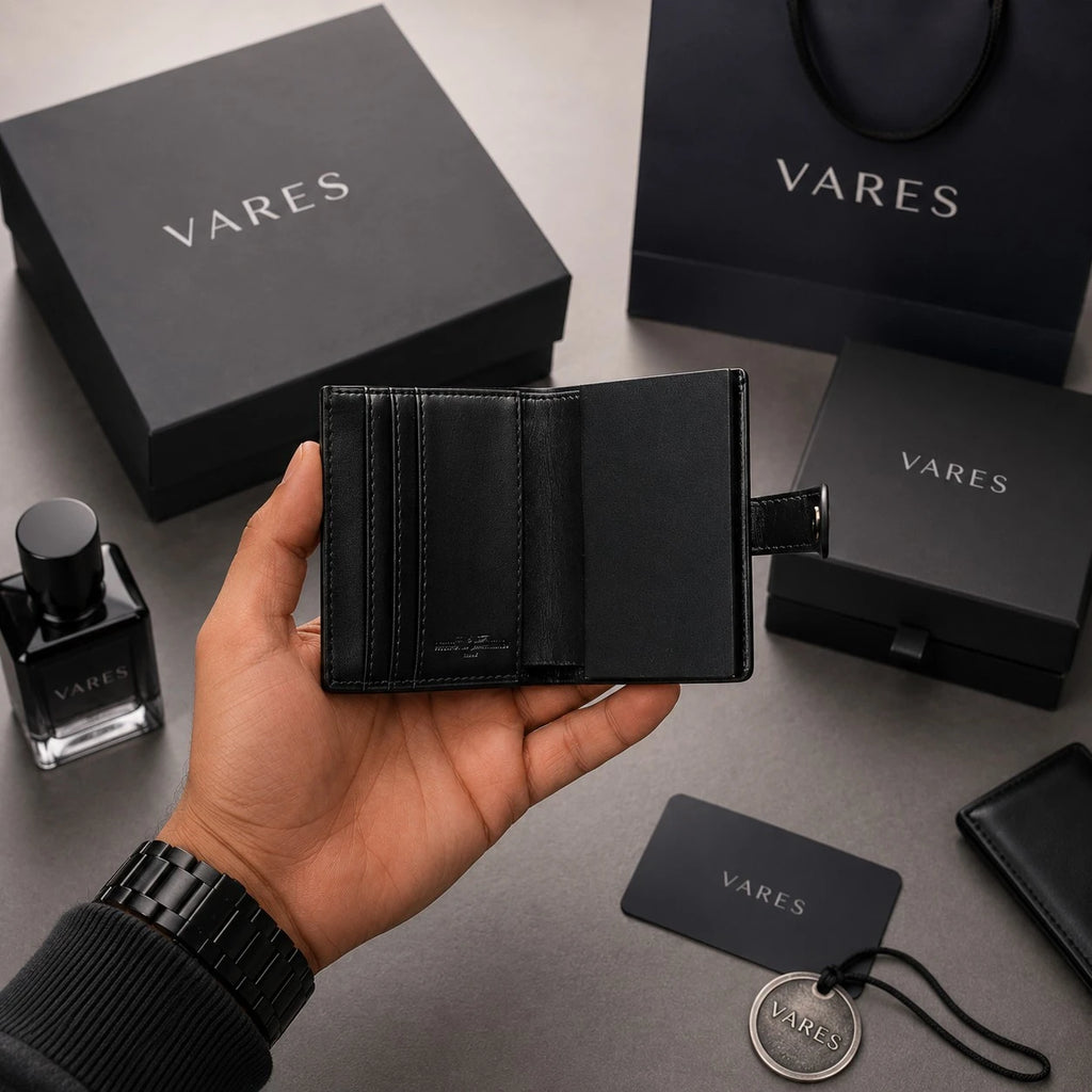LEATHER GICRGIO ARMANI WITH METAL CARDHOLDER
